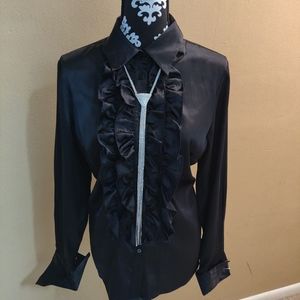 Washable satin blouse